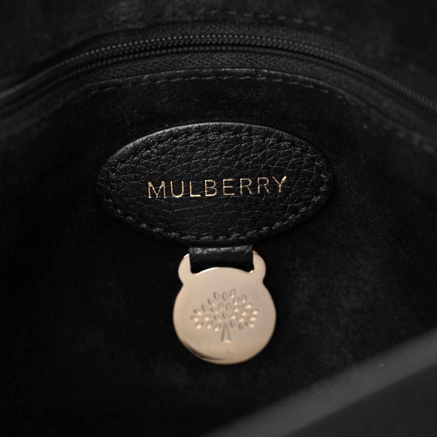 Mulberry Glossy Goatskin Small Lily Flap Black 6 of 16