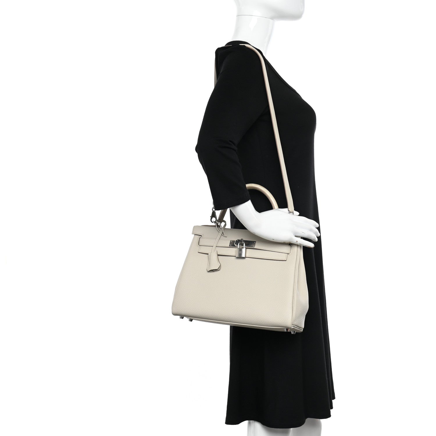 Hermes Togo Matte Alligator Kelly Retourne Touch 28 Beton 2 of 15