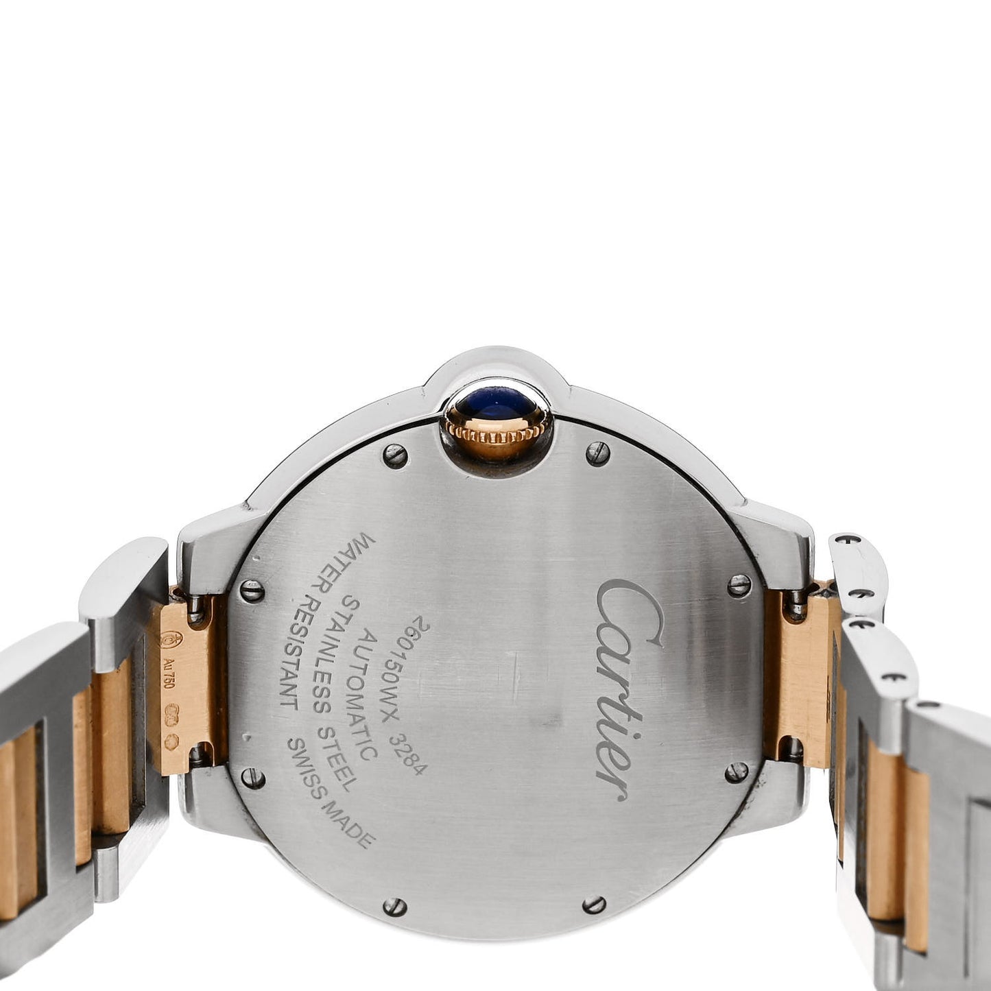 Stainless Steel 18K Pink Gold Diamond 36mm Ballon Bleu De Cartier Automatic Watch