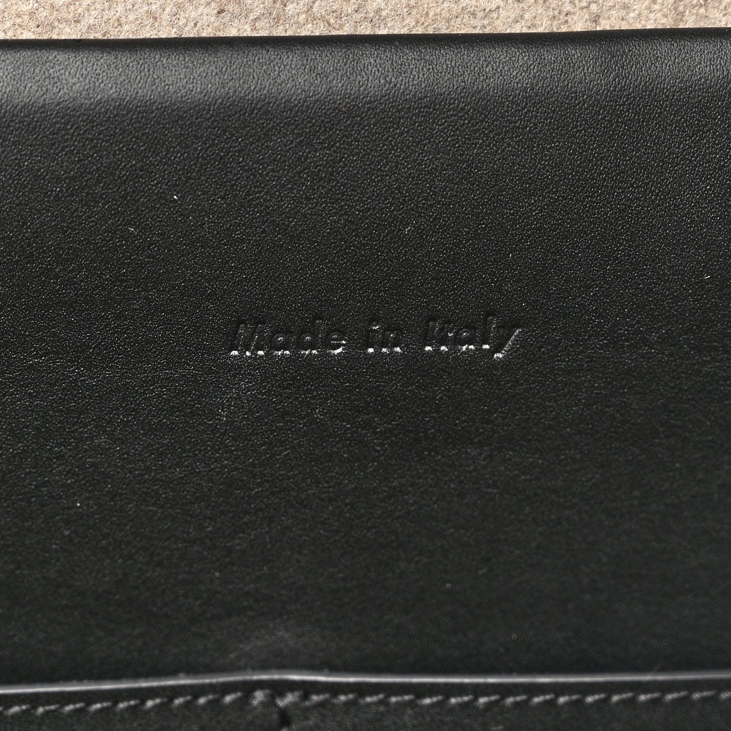 Felt Smooth Calfskin Mini Belt Bag Beige