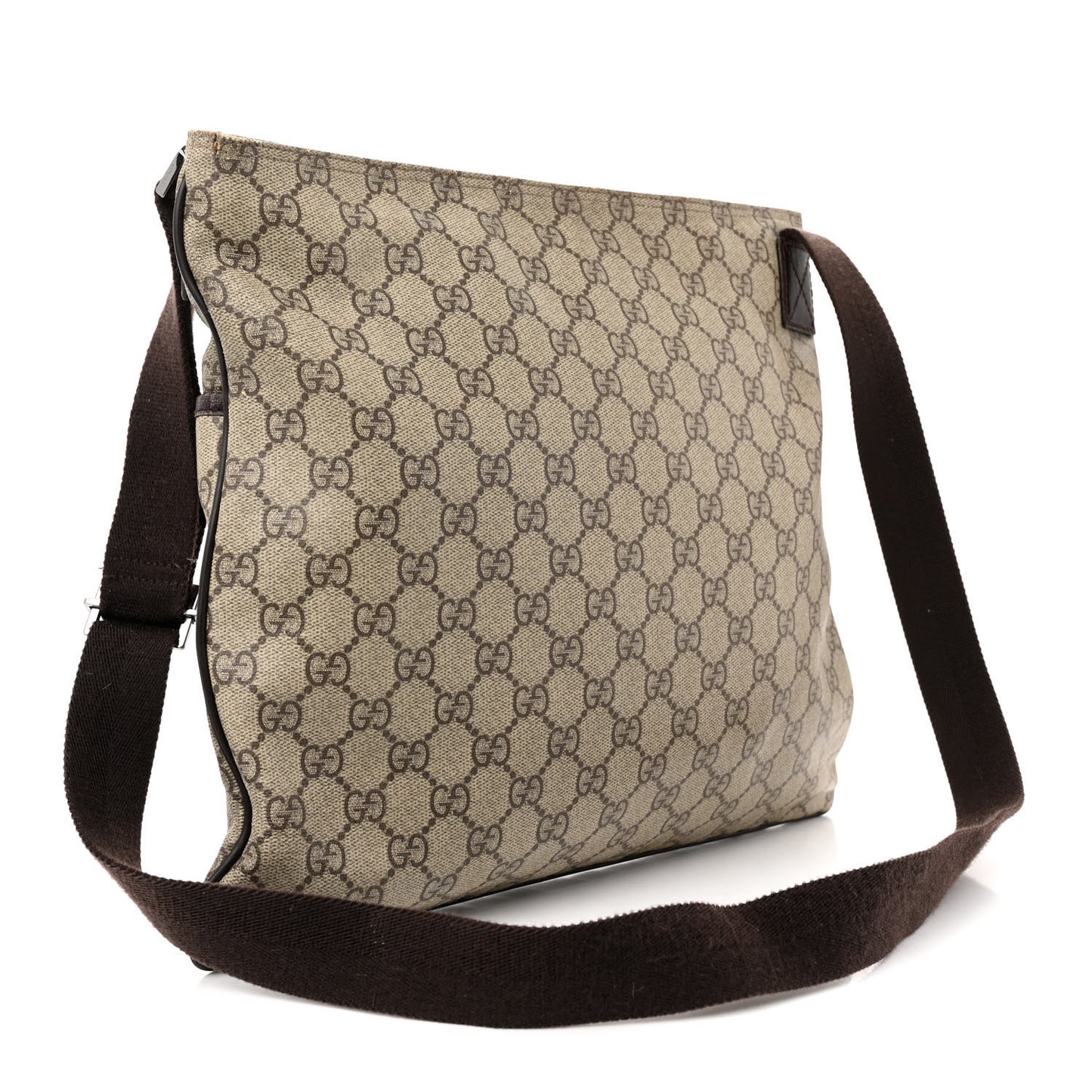 GG Plus Monogram Flat Messenger Bag Ebony