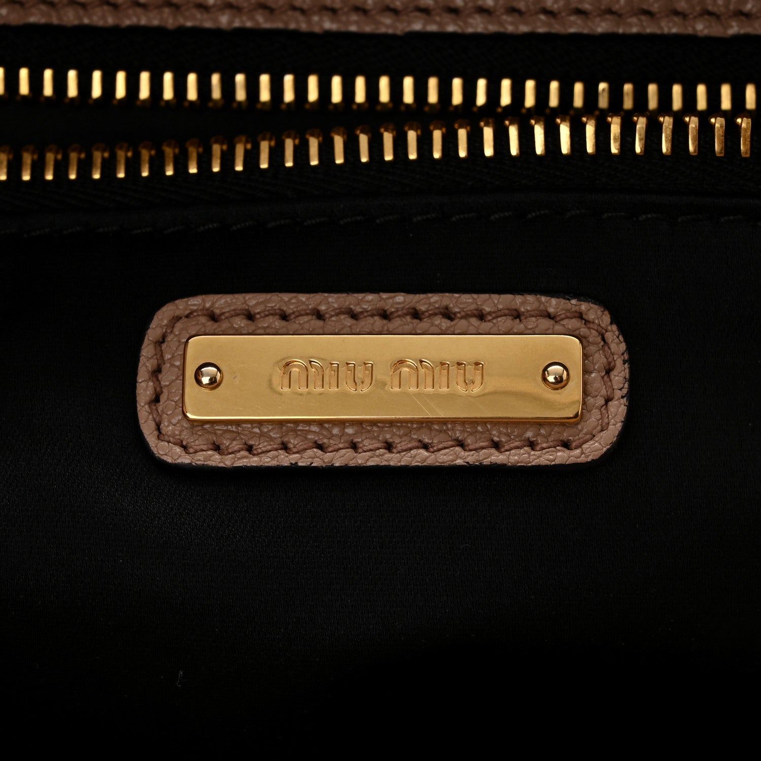 Miu Miu Goatskin Madras Zip Tote Cammeo 6 of 10