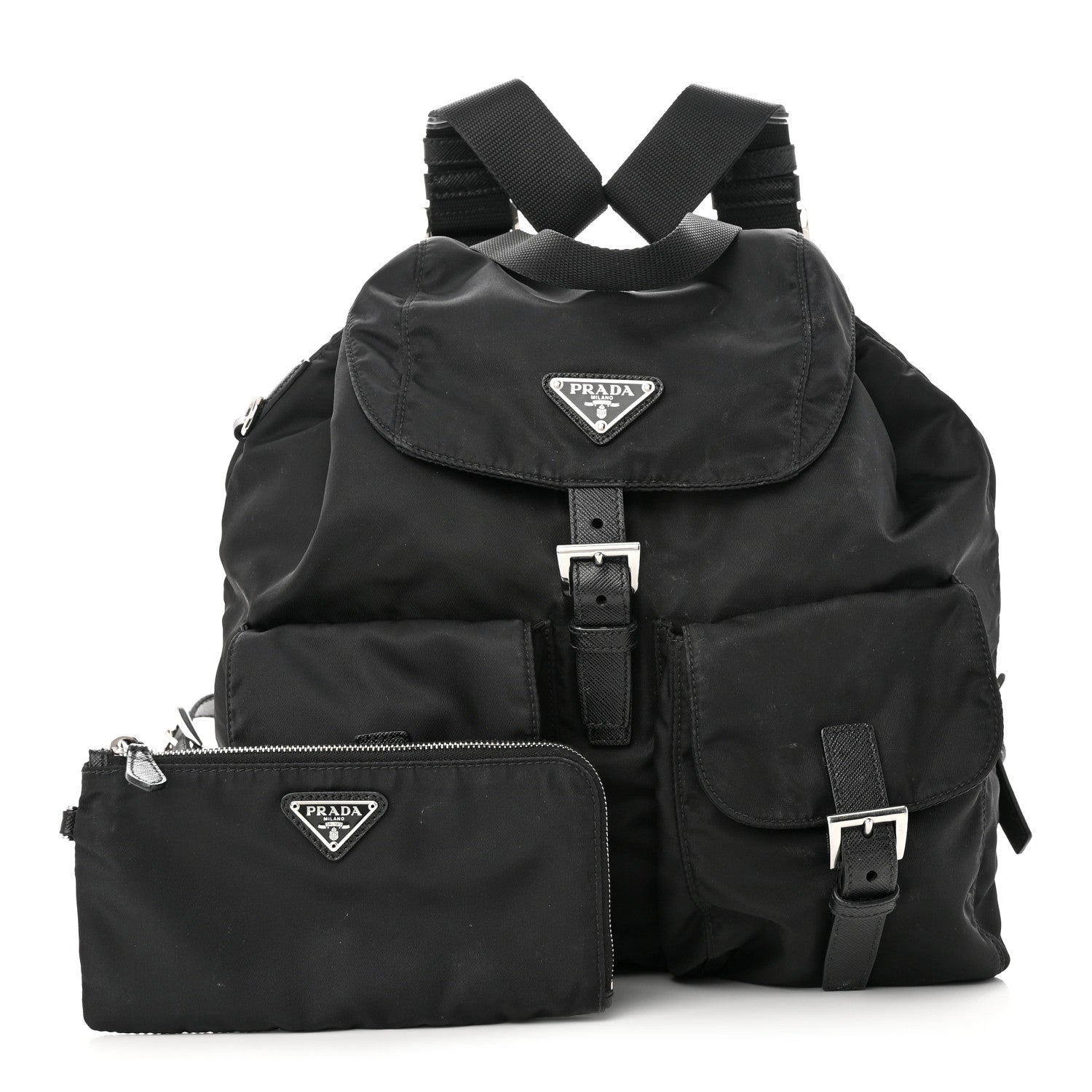 Prada Re-Nylon Saffiano Medium Backpack Black 1 of 15