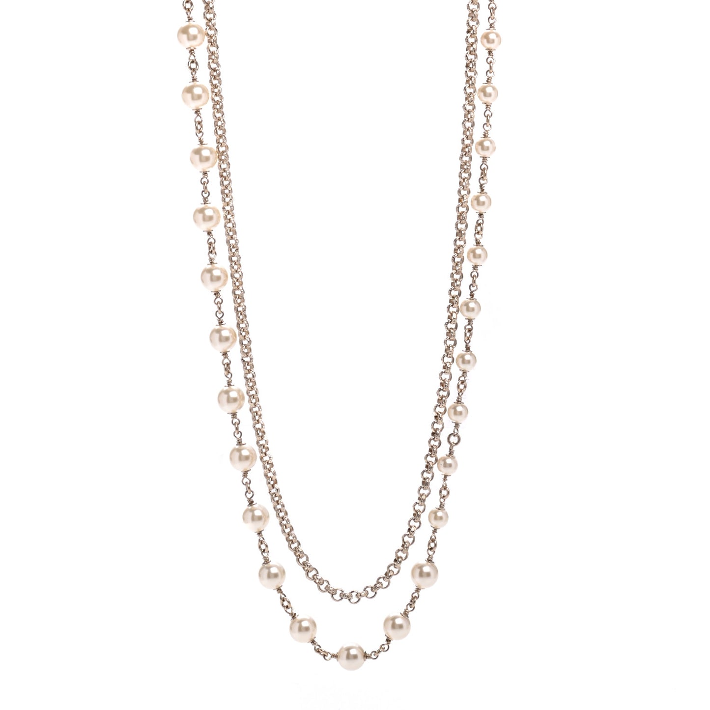 Pearl Crystal Camellia Express Multistrand Necklace Gold