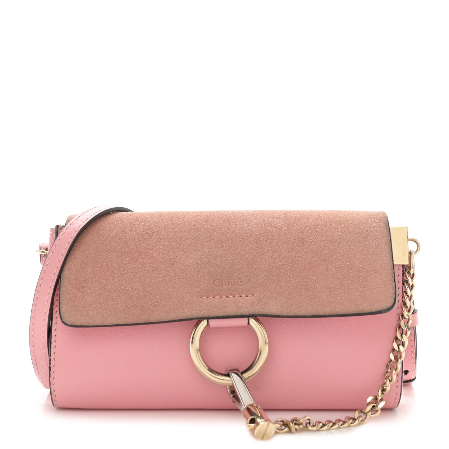 Calfskin Mini Faye Shoulder Bag Washed Pink