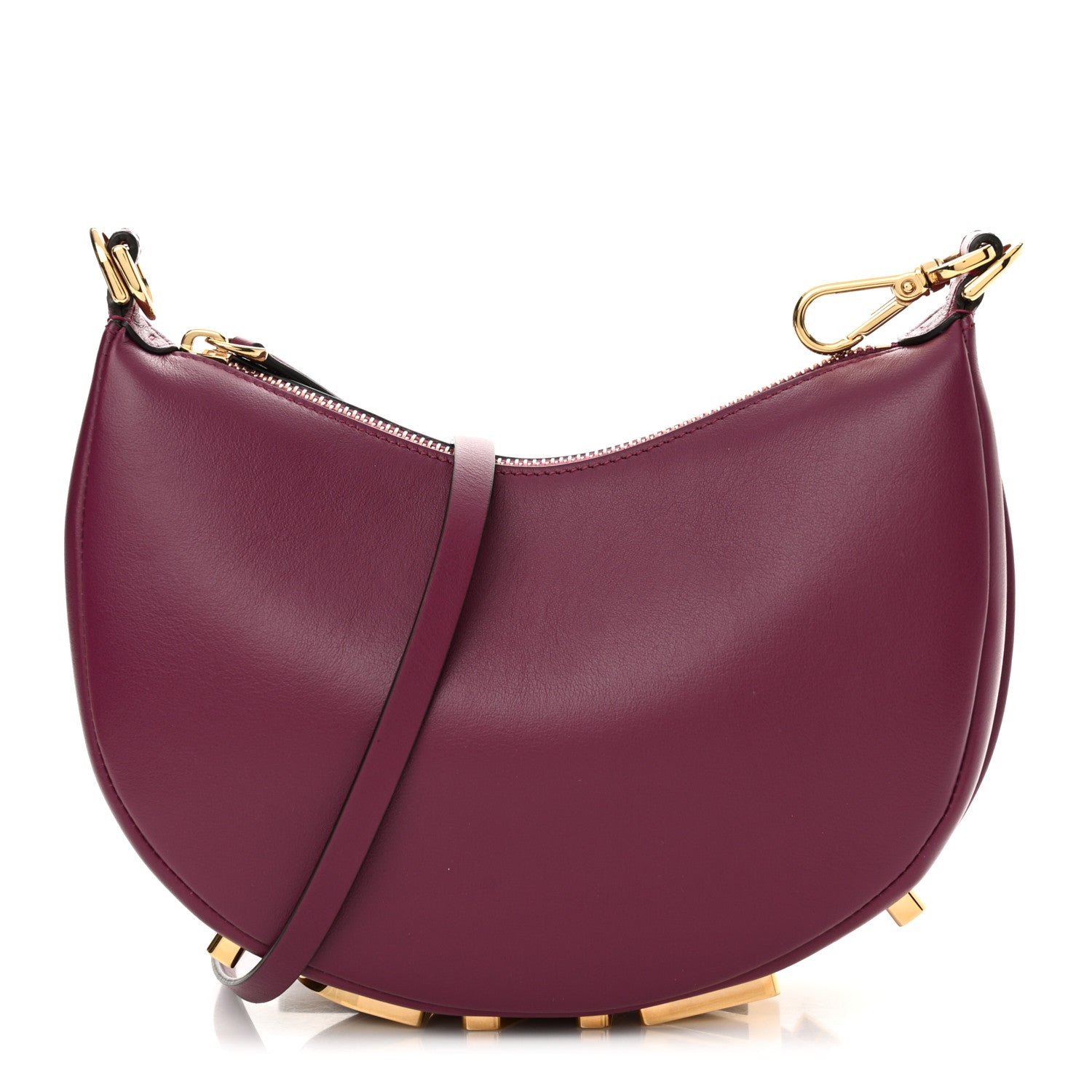 Fendi Vitello Grace Matte Mini Fendigraphy Hobo Bag Rosso Roma 1 of 10