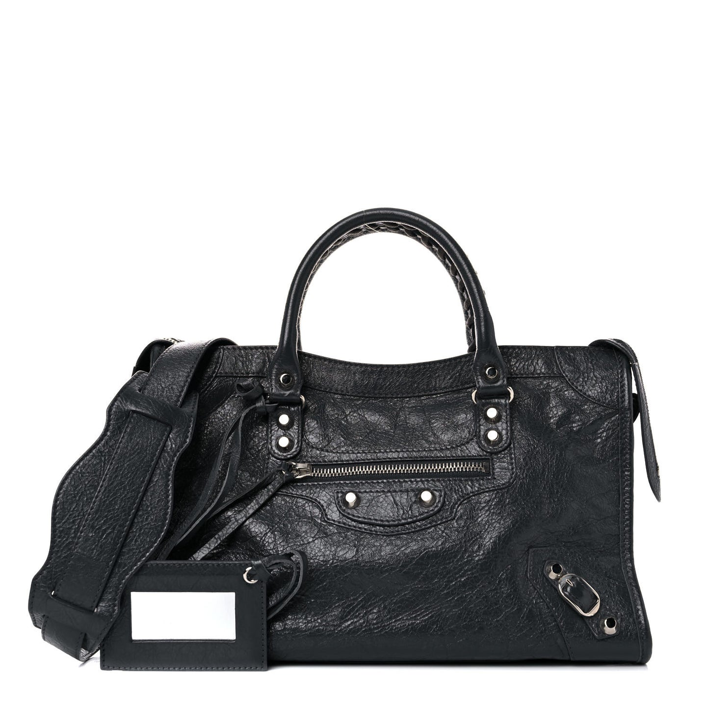 Agneau Classic Silver Hardware S City Gris Fossile