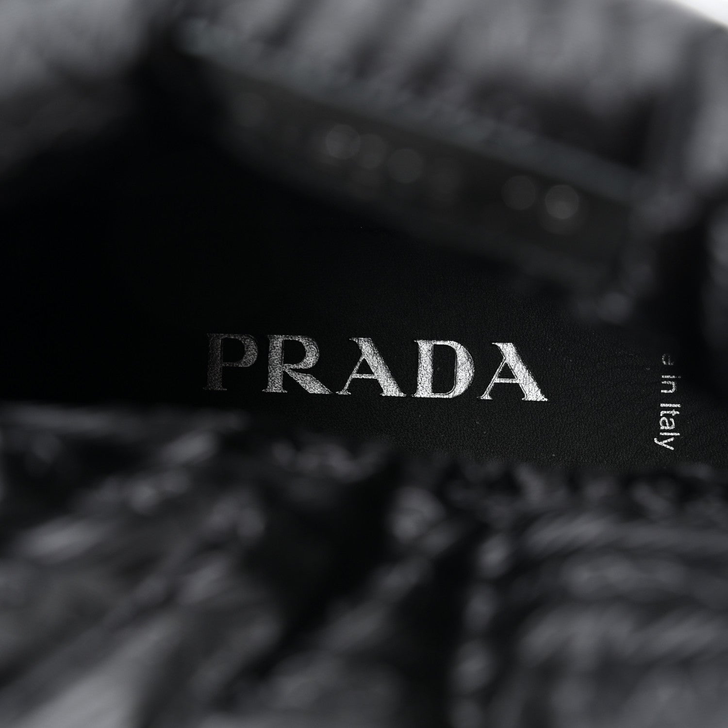 Prada Re-Nylon Piuma Triangle Logo Padded Drawcord Mens Snow Boots 10 Black 7 of 9