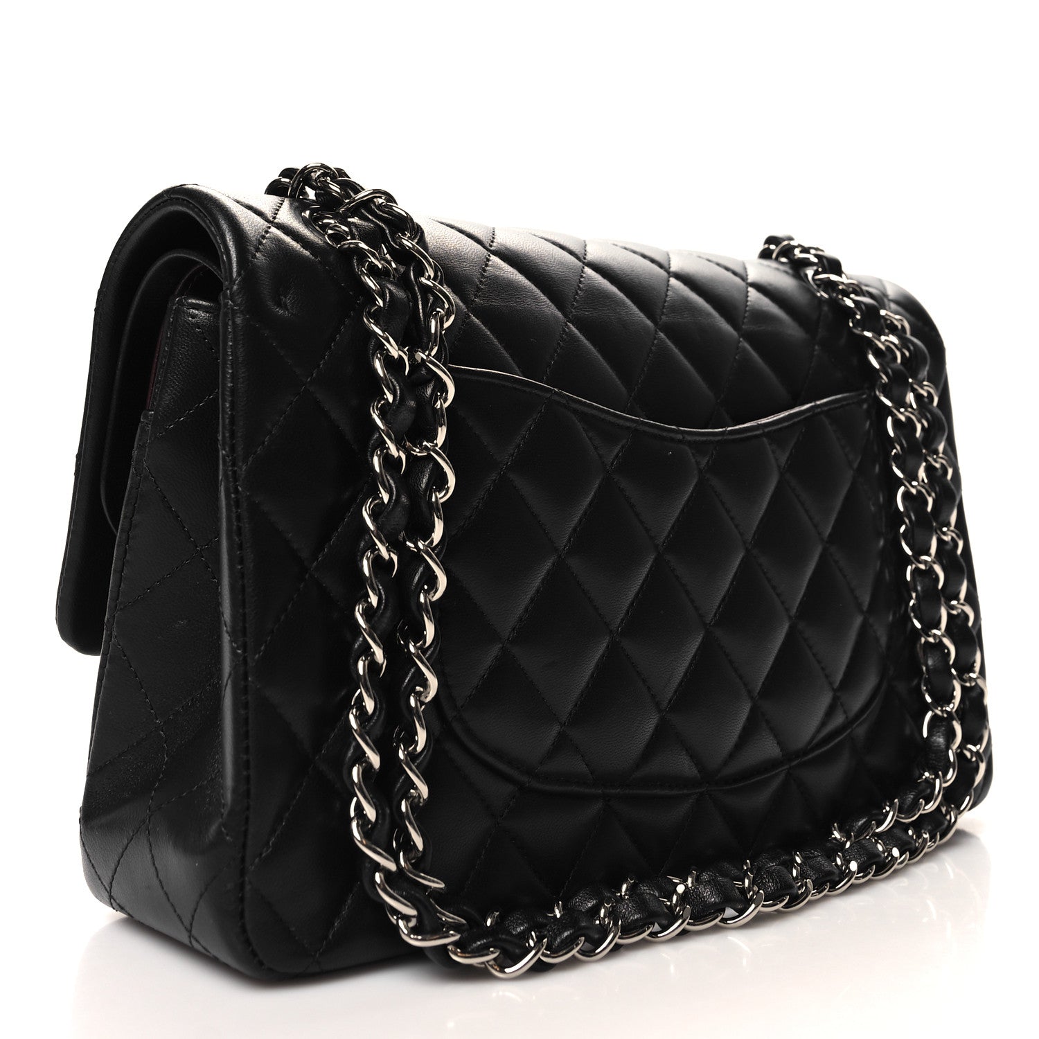 Chanel Lambskin Quilted Medium Double Flap Black 3 of 10