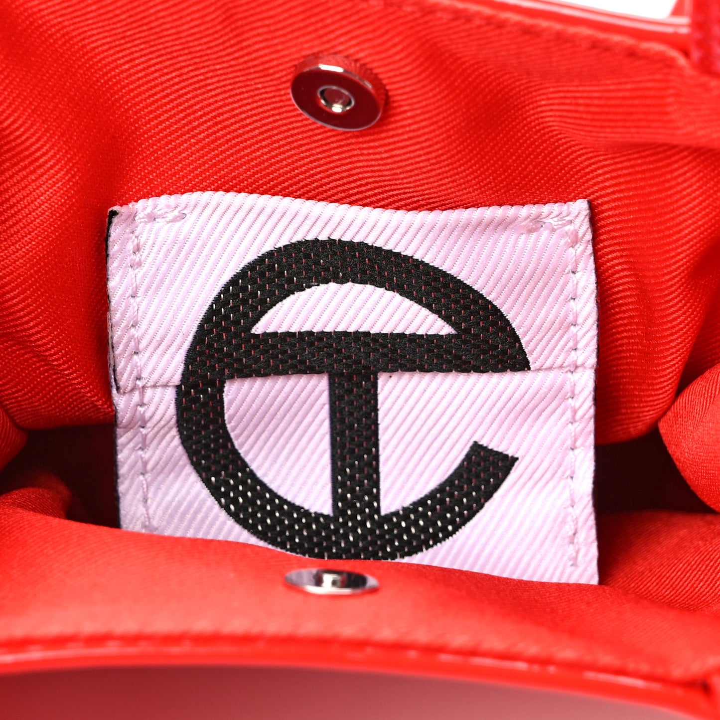 Patent Vegan Leather Small Shopping Bag Red