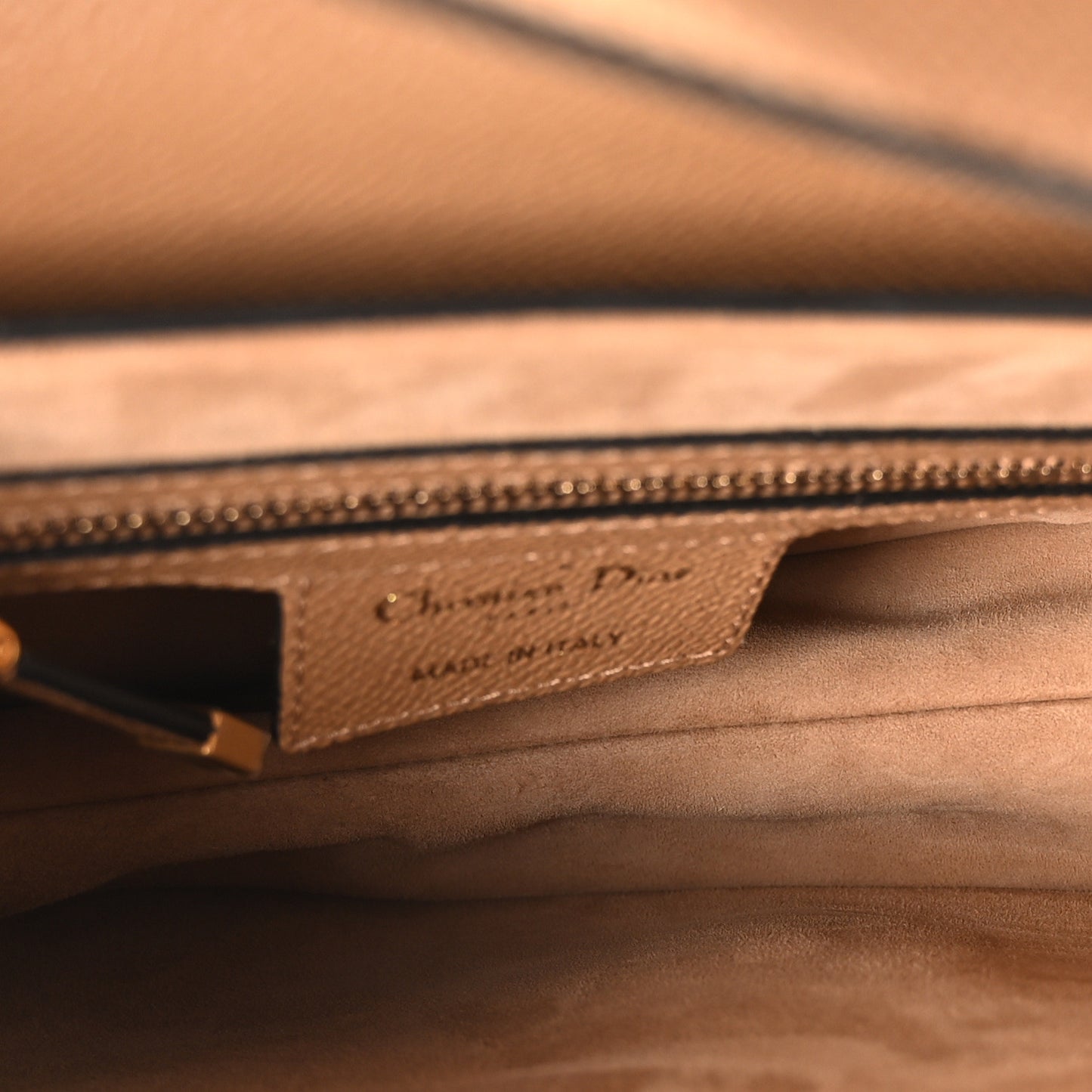 Grained Calfskin Saddle Bag Light Brown
