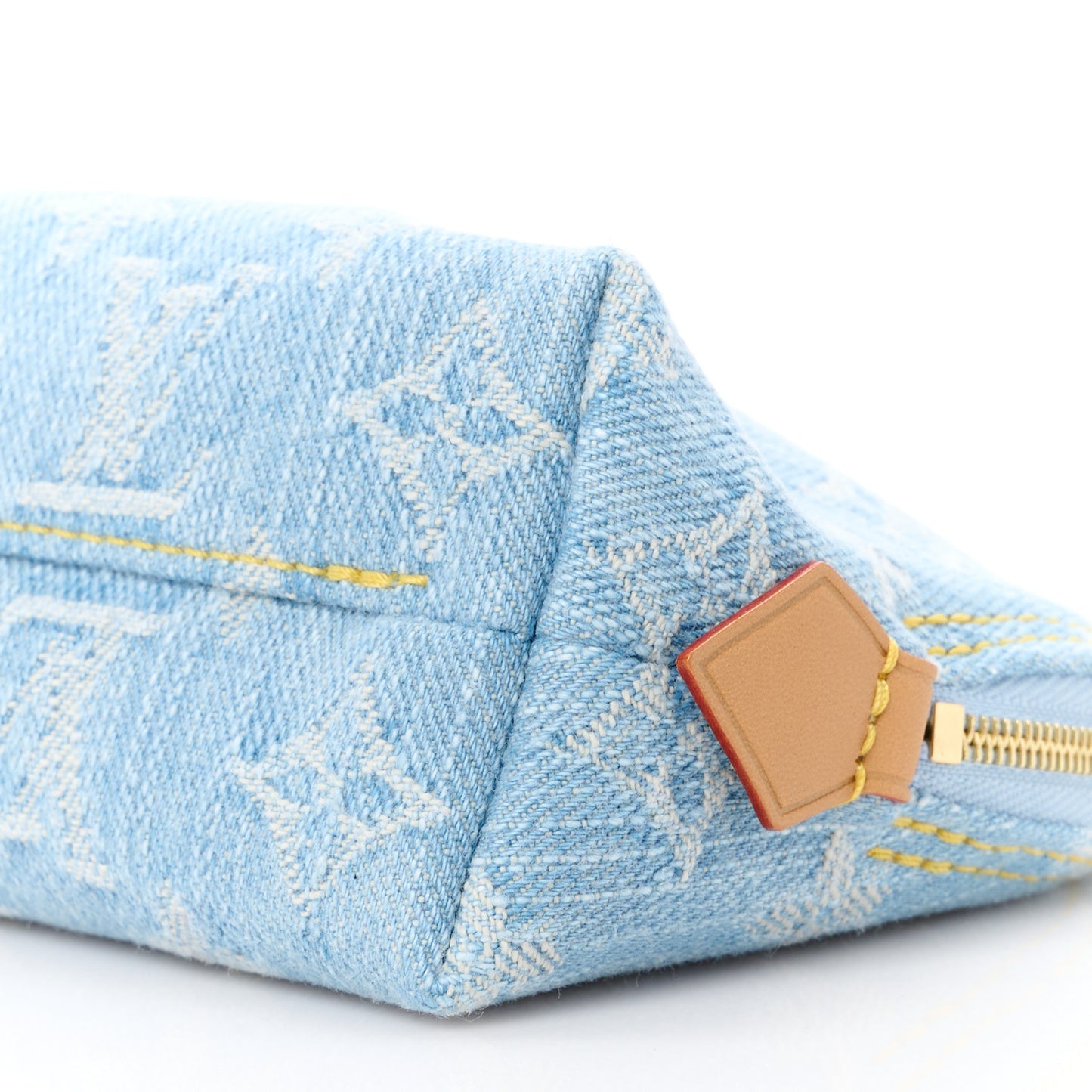 LOUIS VUITTON Denim Monogram Pochette Cosmetique PM Sky Blue