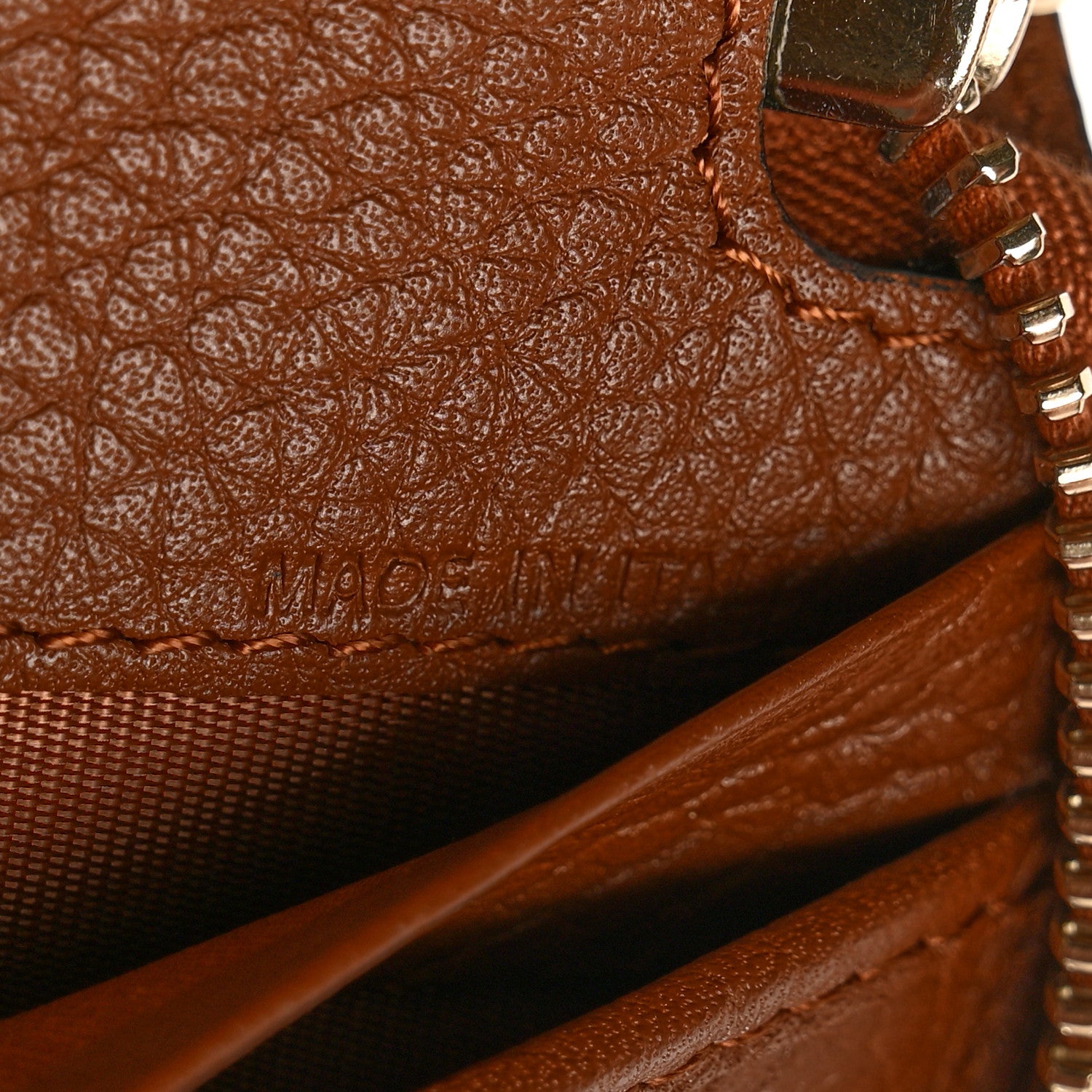 Valentino Garavani Pebbled Calfskin Rockstud Compact Zip Around Wallet Bright Cognac 7 of 8