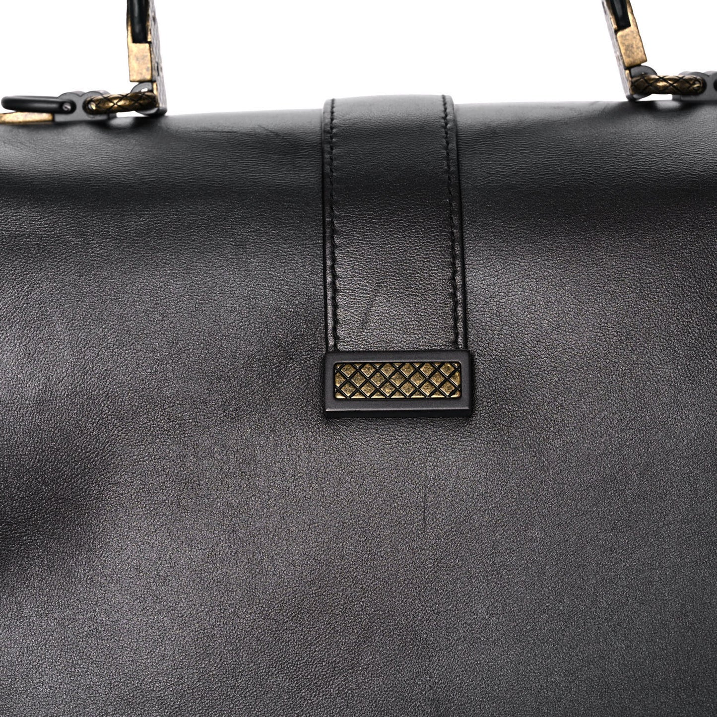 Nappa Medium Piazza Bag Dark Gold Antique Silver