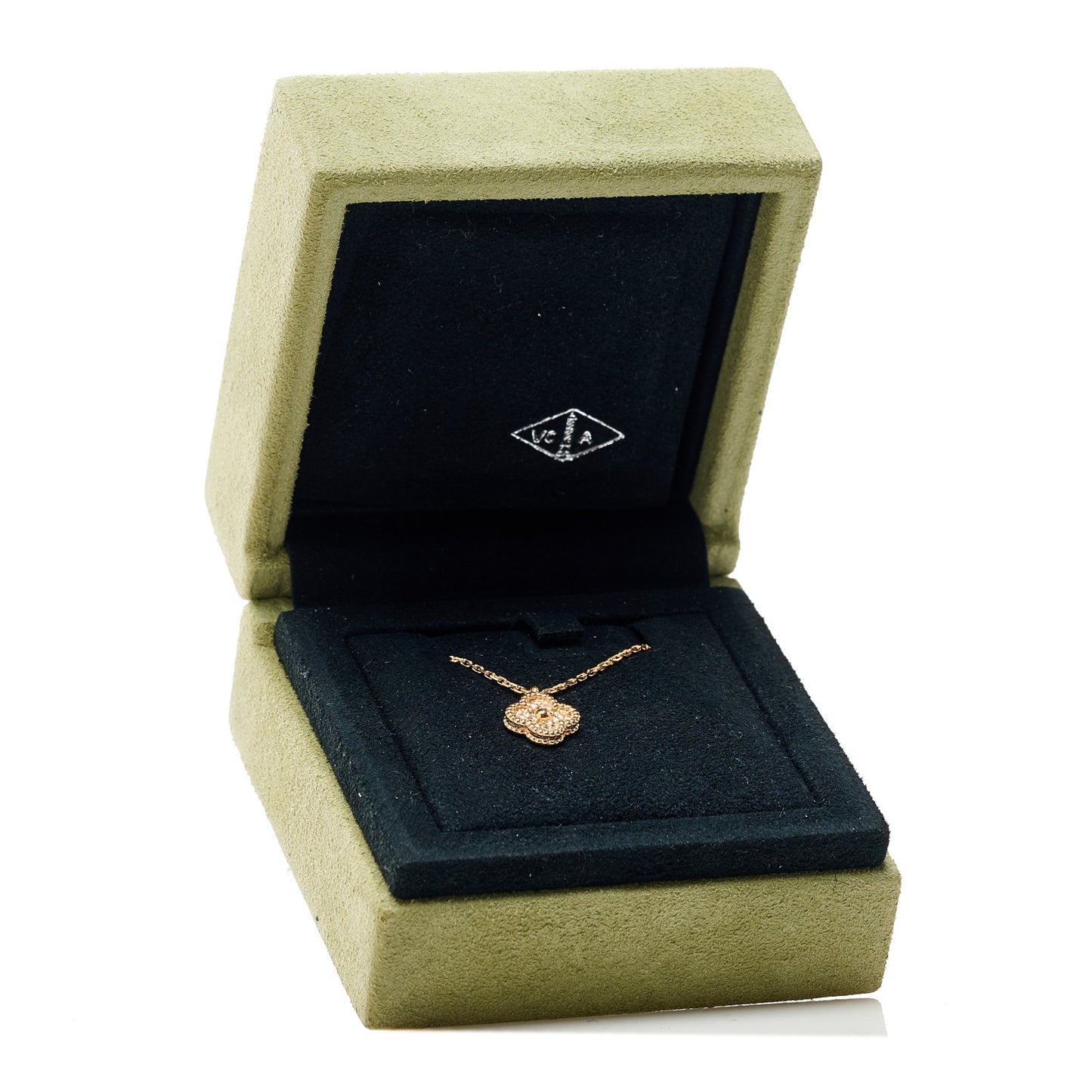18K Rose Gold Sweet Alhambra Pendant Necklace