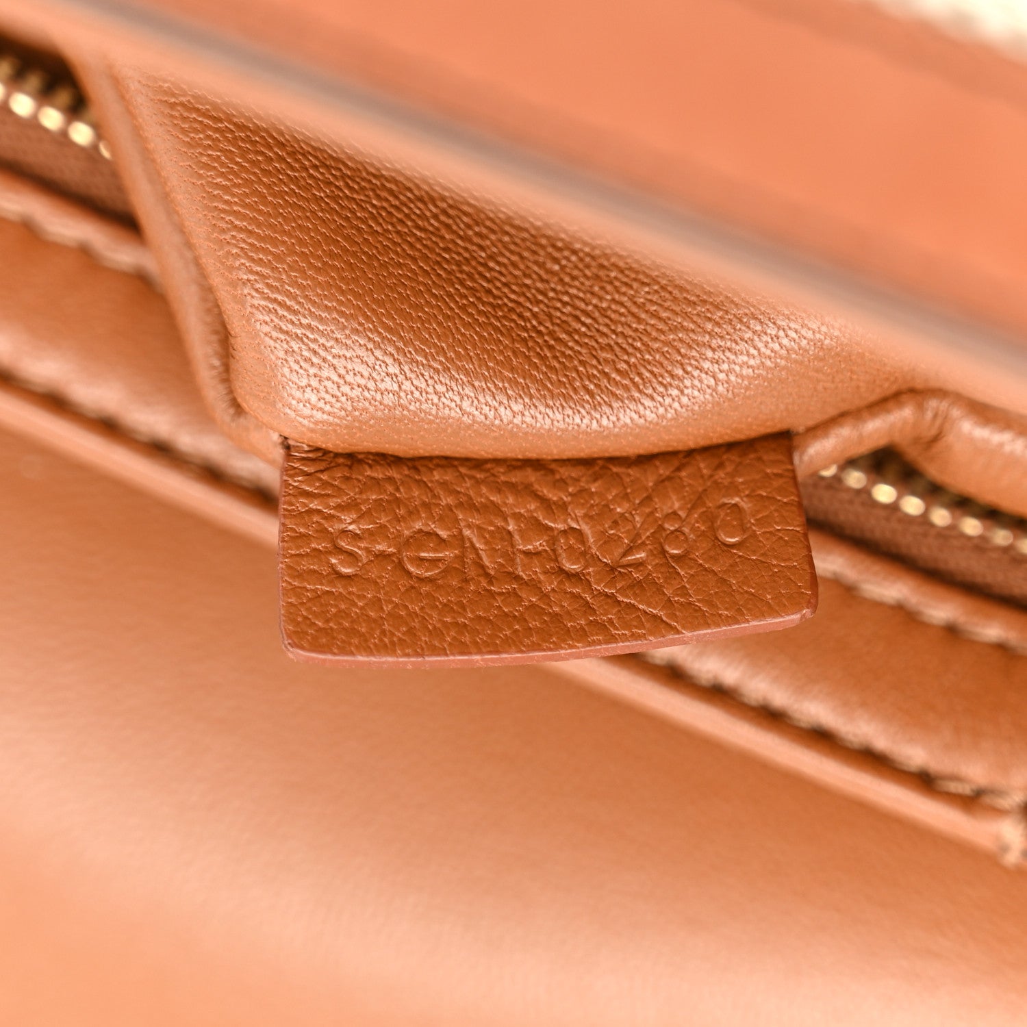 Celine Textile Natural Calfskin Classique Triomphe White Tan 8 of 12