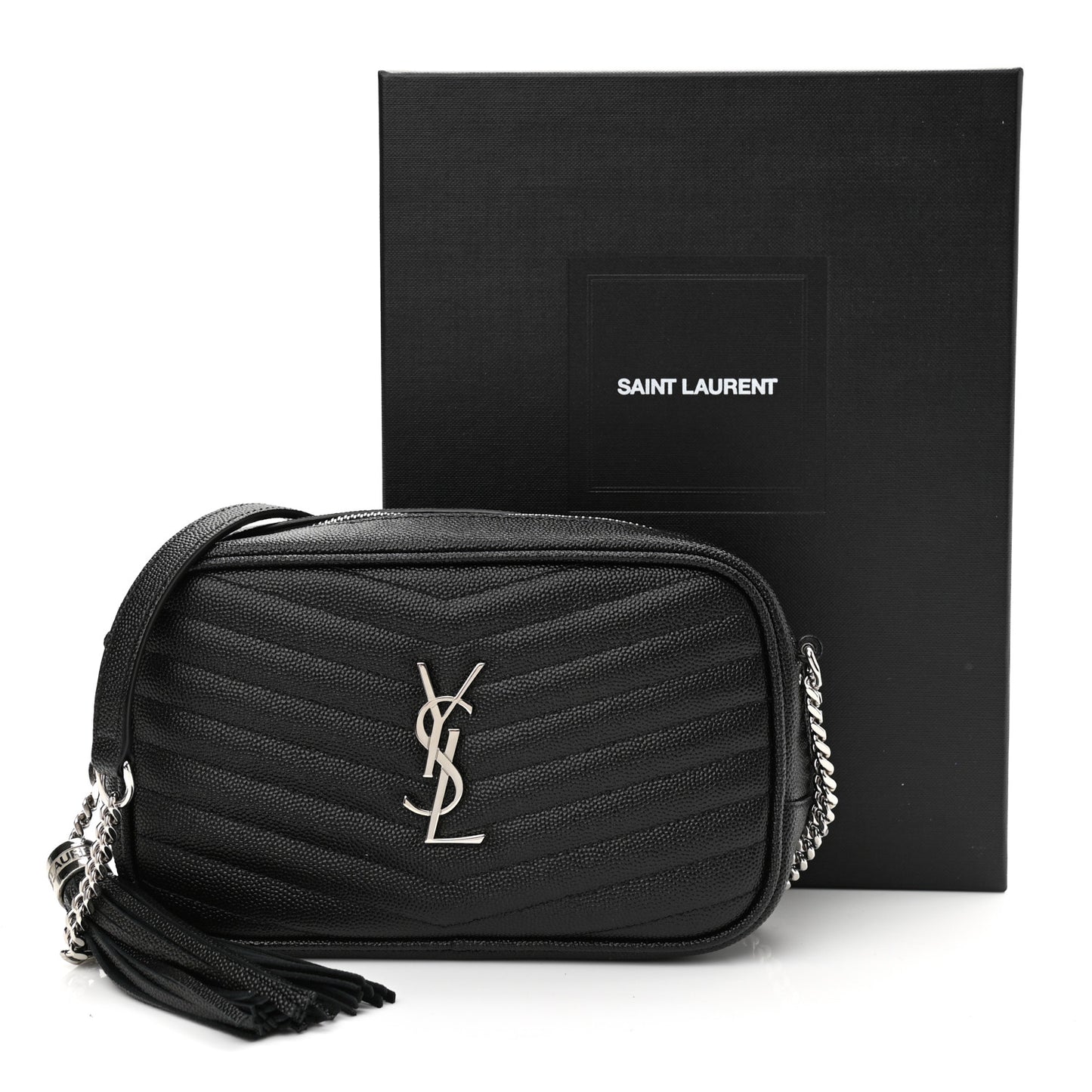 Grain De Poudre Matelasse Monogram Mini Lou Camera Bag Black