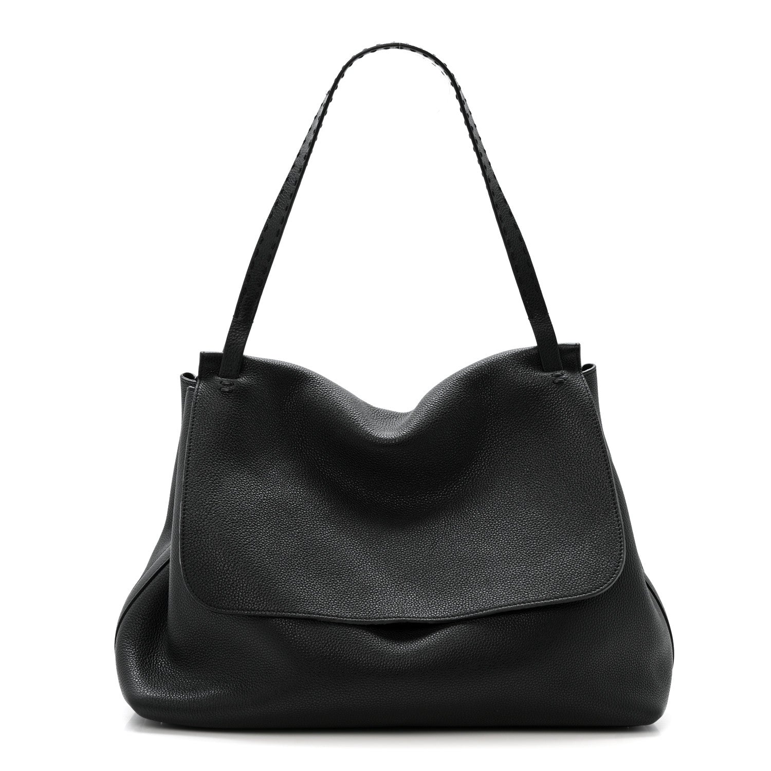 The Row Grained Calfskin Top Handle 14 Bag Black 1827482 