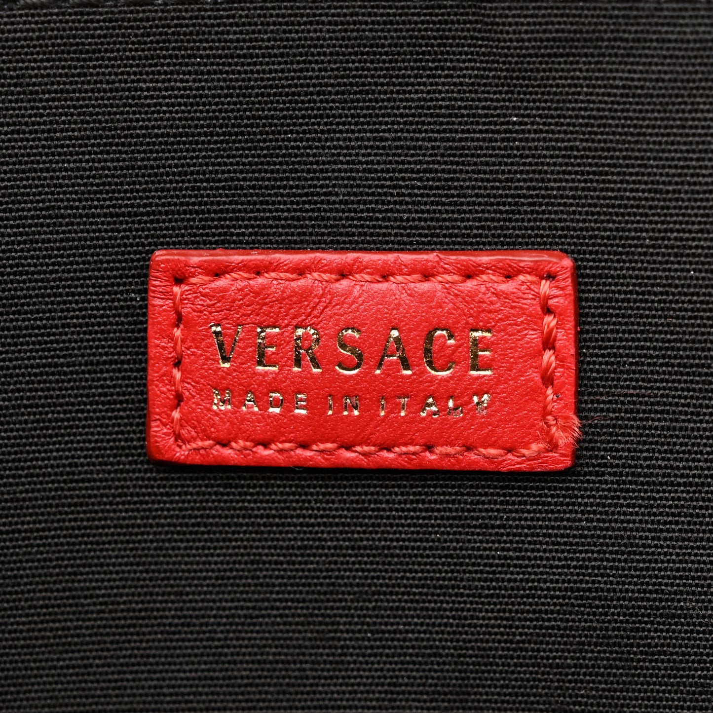 Lambskin Quilted Medusa Wallet On Chain Crossbody Red