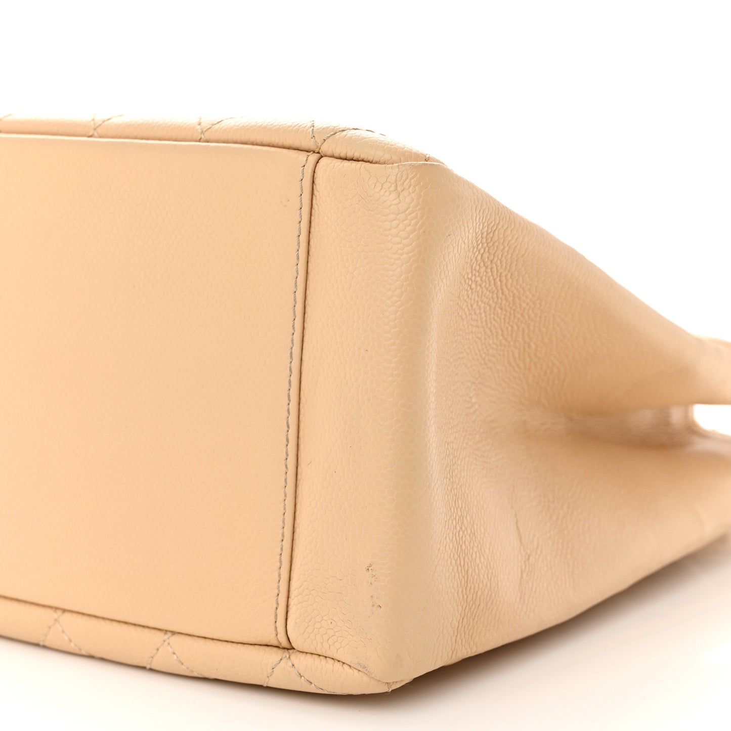 Caviar Quilted Grand Shopping Tote GST Beige Clair