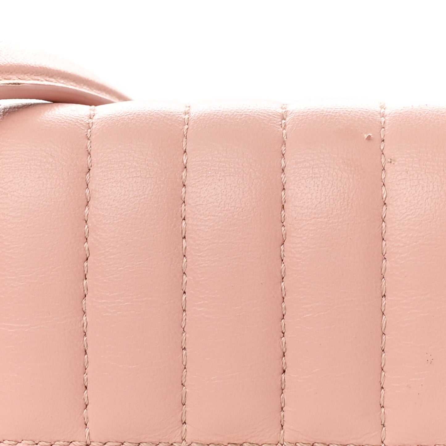 Lambskin Quilted Lola Chain Wallet Blush Pink
