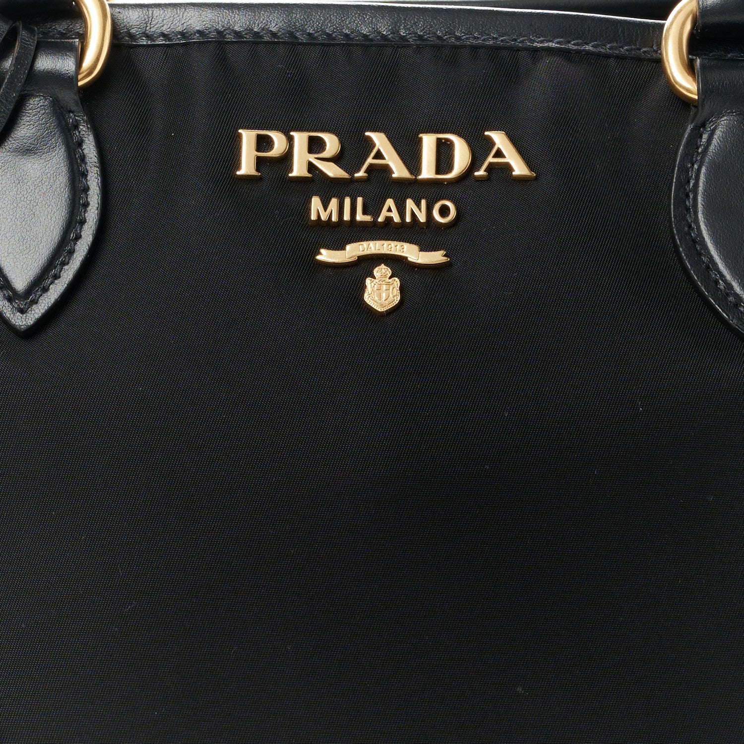 Prada Tessuto Nylon Soft Calf Small Tote Black 10 of 12