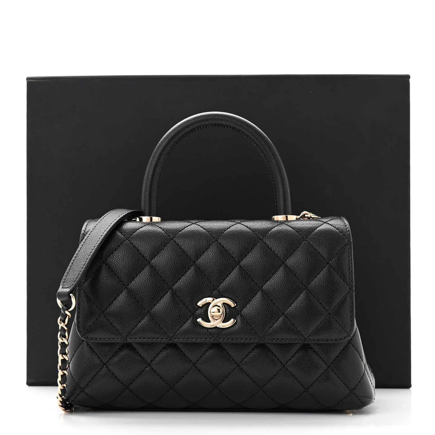 Chanel Caviar Quilted Mini Coco Handle Flap Black 13 of 13