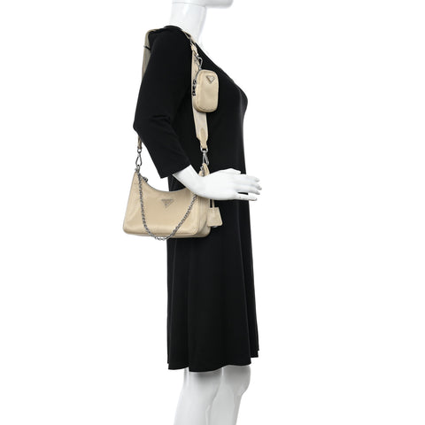 Re-Nylon Saffiano Re-Edition 2005 Shoulder Bag Deserto