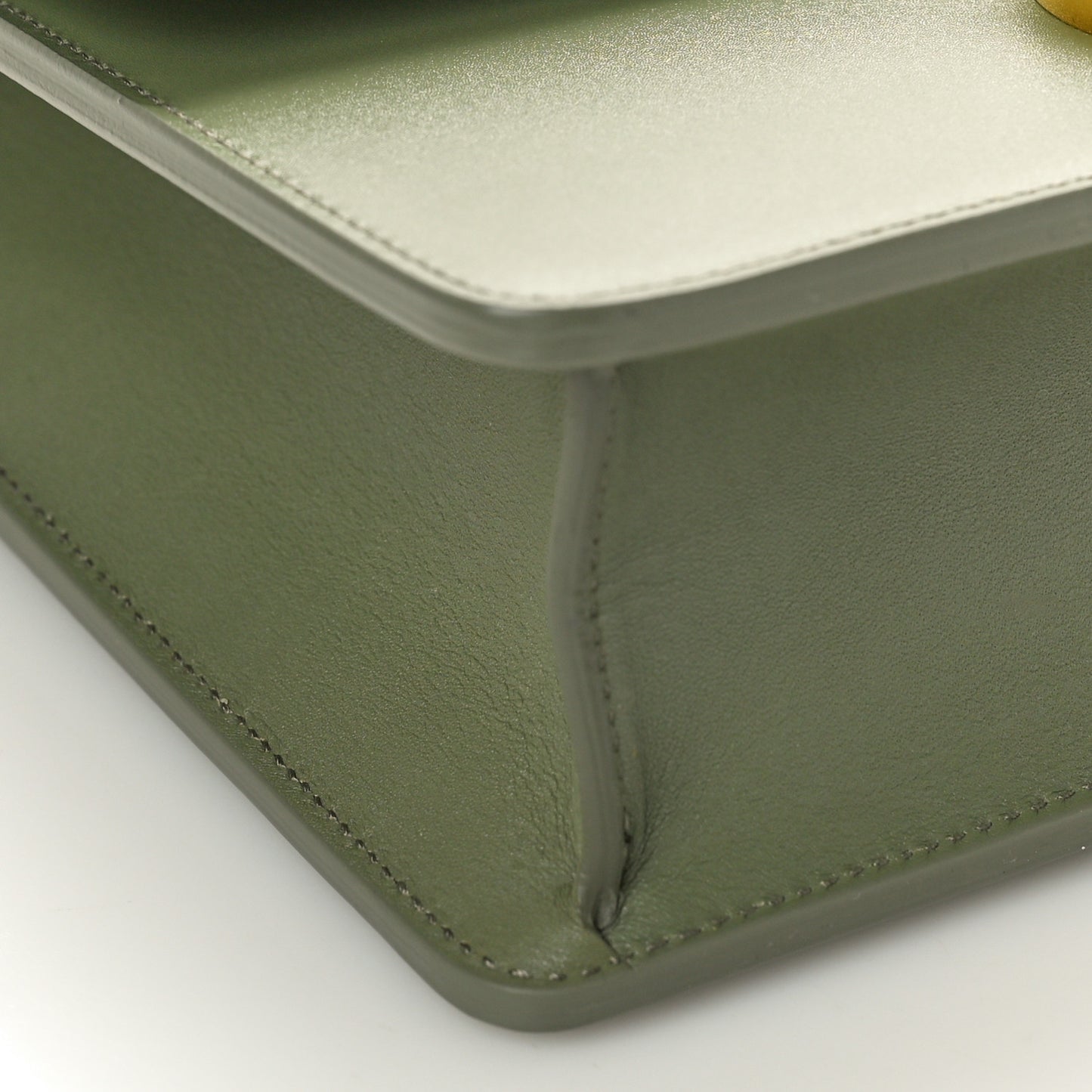 Smooth Calfskin 30 Montaigne Flap Bag Mint Green