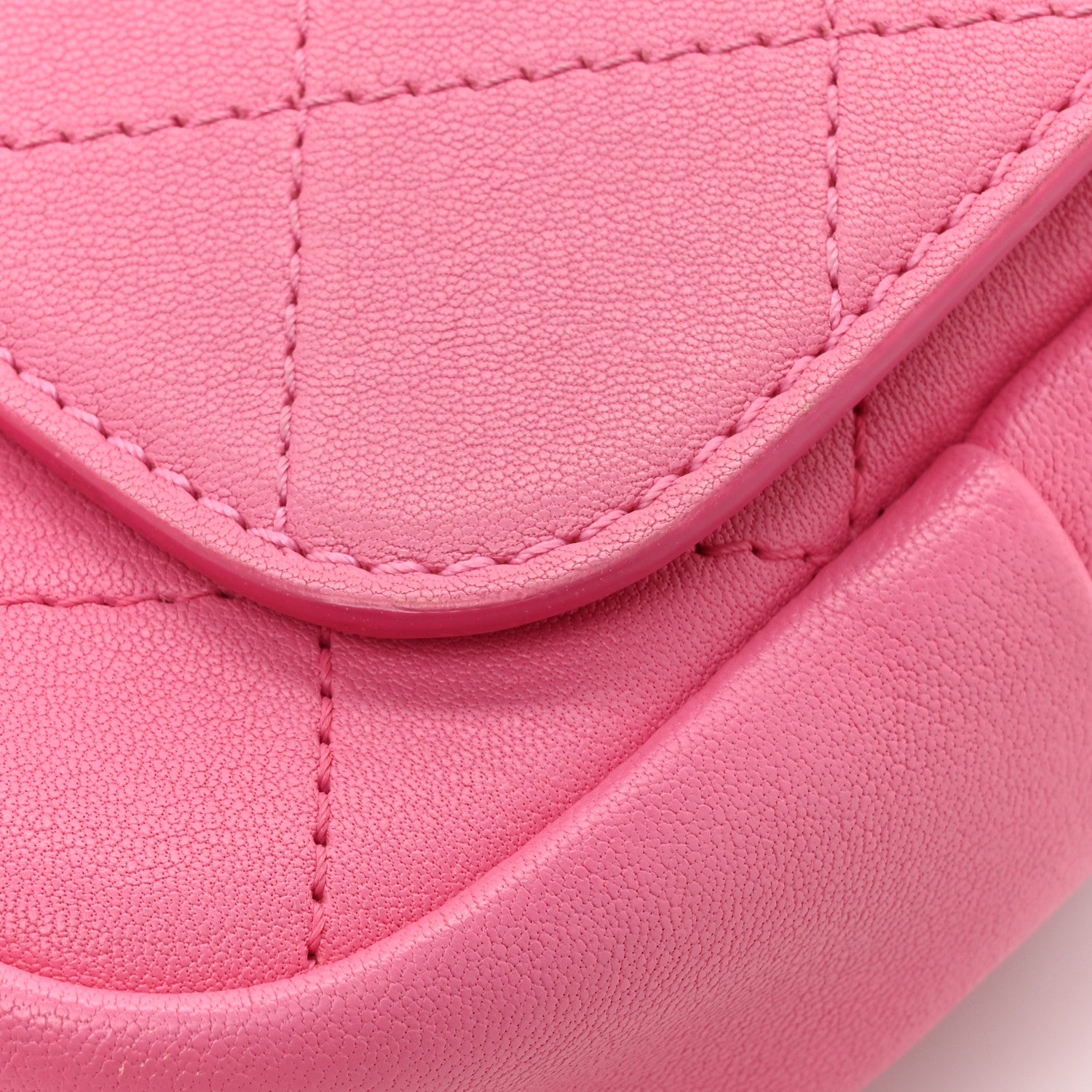 Chanel Goatksin Quilted Casual Trip Waist Bag Pink 15 of 17