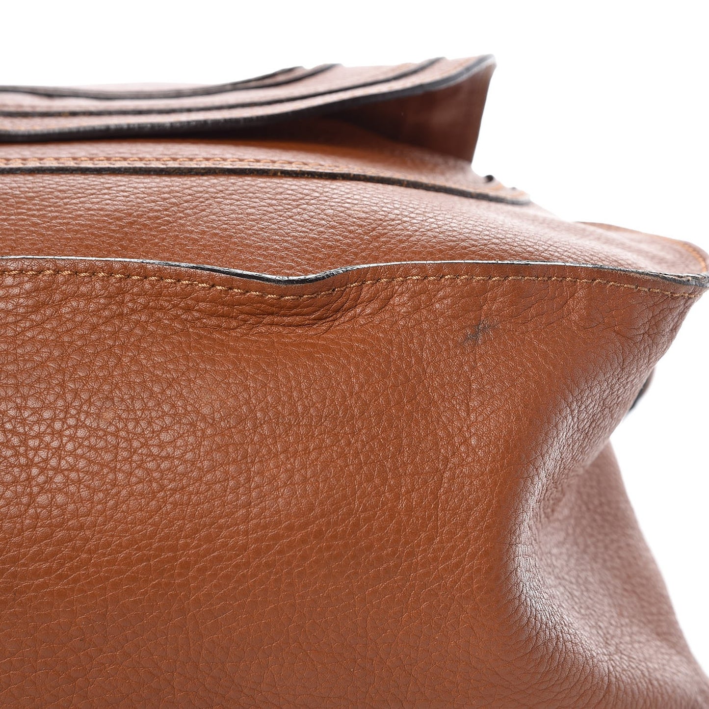 Calfskin Large Marcie Satchel Tan