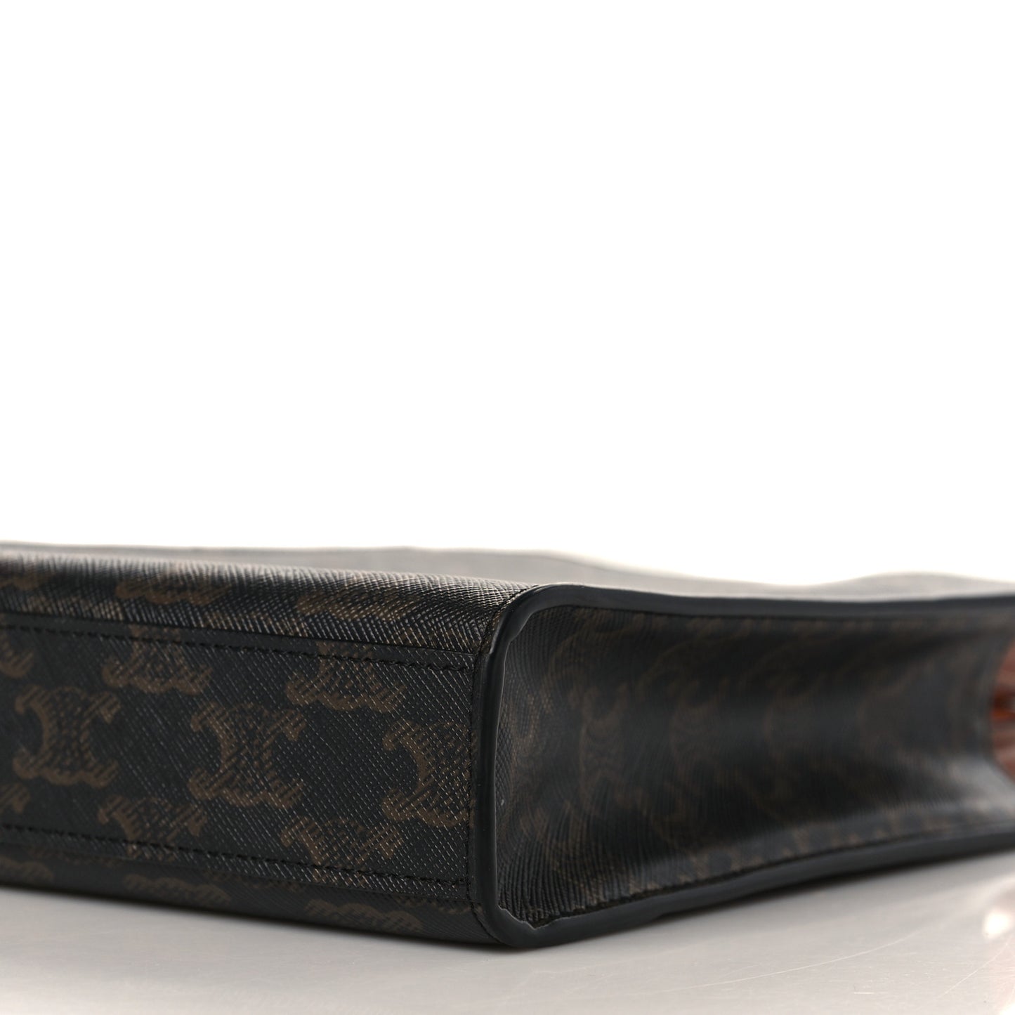 Triomphe Canvas Calfskin Mini Vertical Cabas Tan