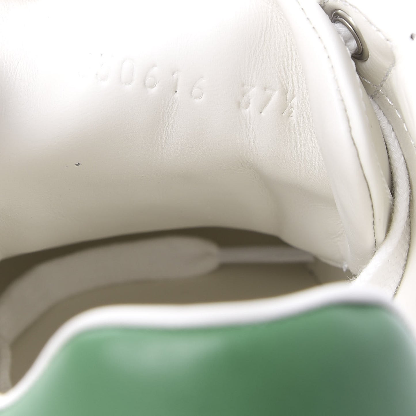 Calfskin Web Pig Kitten Embroidered Womens Ace Sneakers 37.5 White