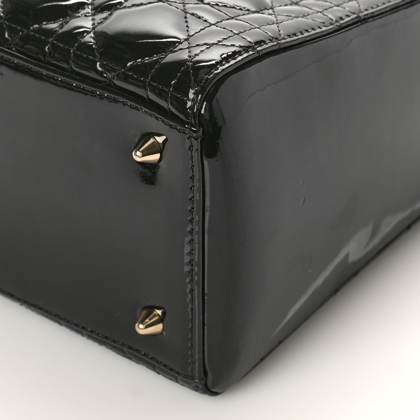 Patent Cannage Medium Lady Dior Black