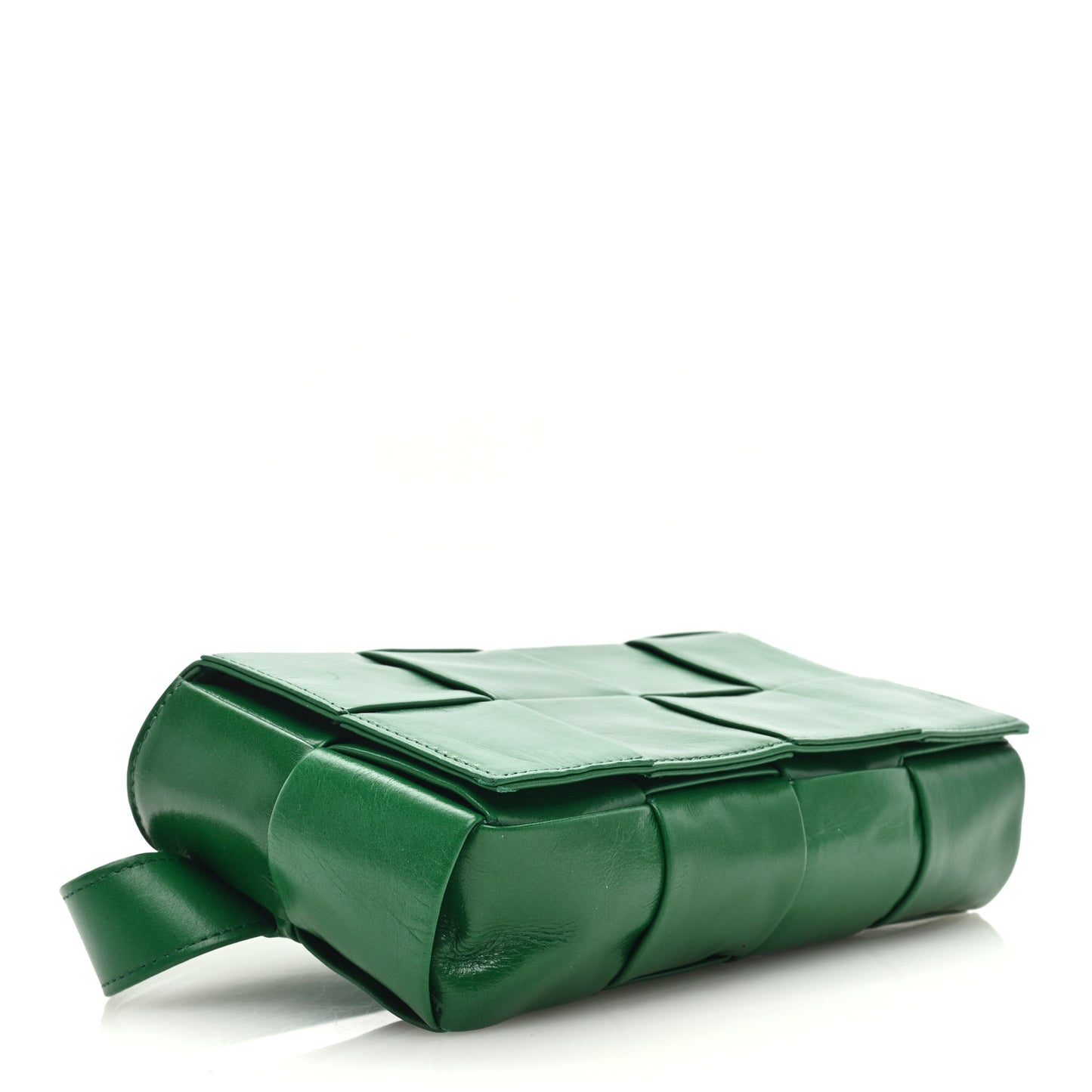 Paper Calfskin Intreccio Cassette Belt Bag Parakeet