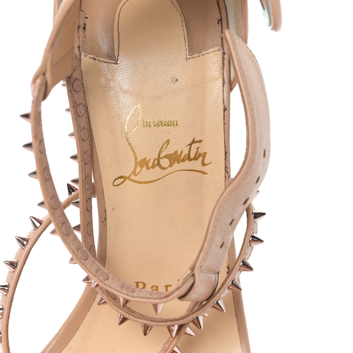 Kid Choca Spikes 100 Sandals 36 Nude Light Gold