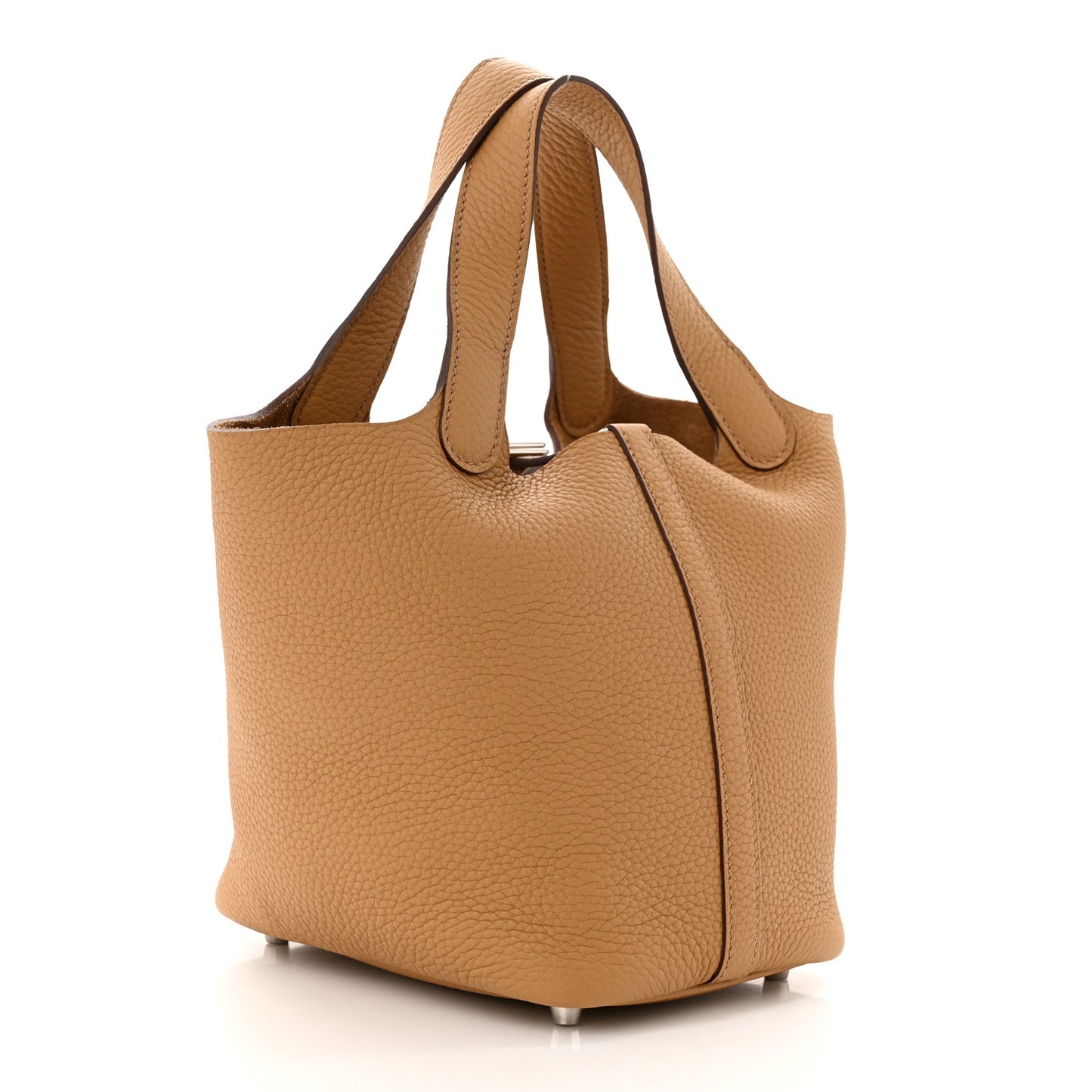 Taurillon Clemence Picotin Lock 18 PM Biscuit