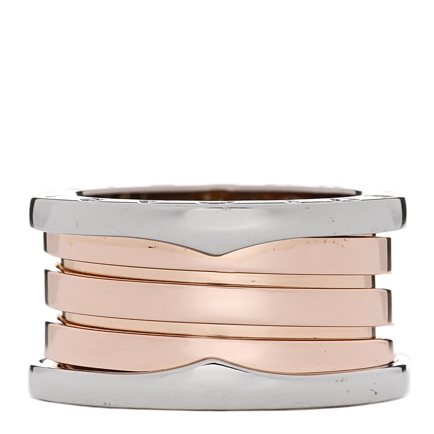 Bulgari 18K Rose Gold B.Zero1 Four-Band Ring 51 5.75 1 of 5