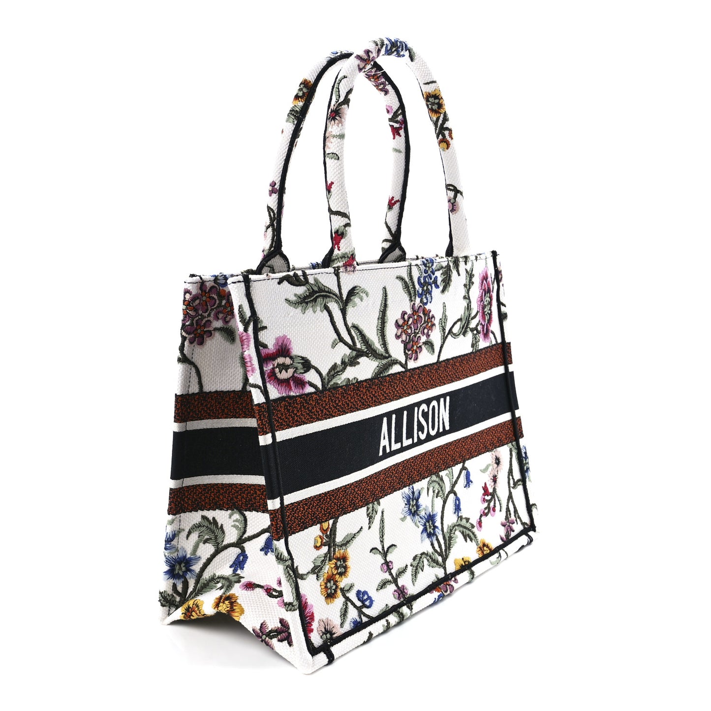 Canvas Embroidered Medium Rosa Mutabilis Book Tote