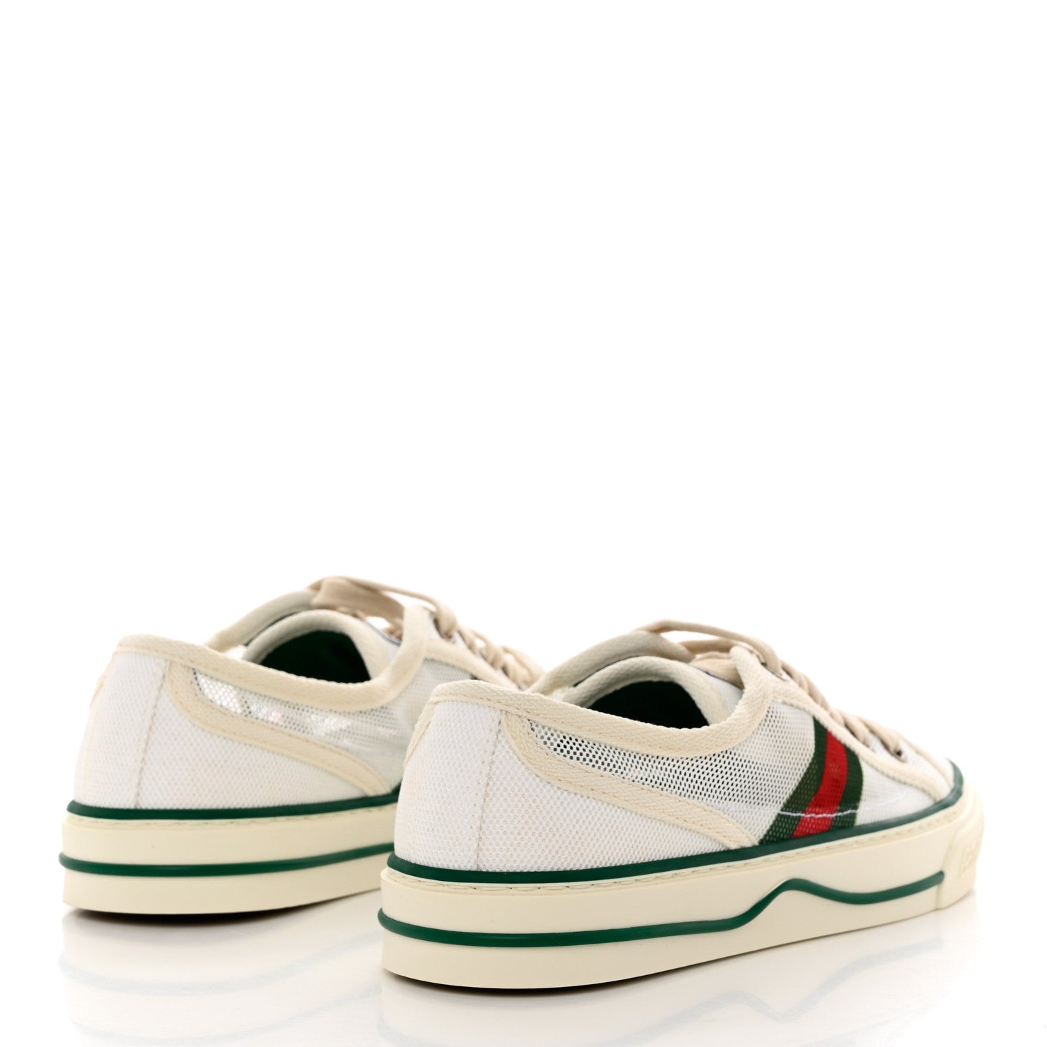 Gucci Mesh Web Womens 1977 Tennis Sneakers 35.5 Great White Mystic White 4 of 8