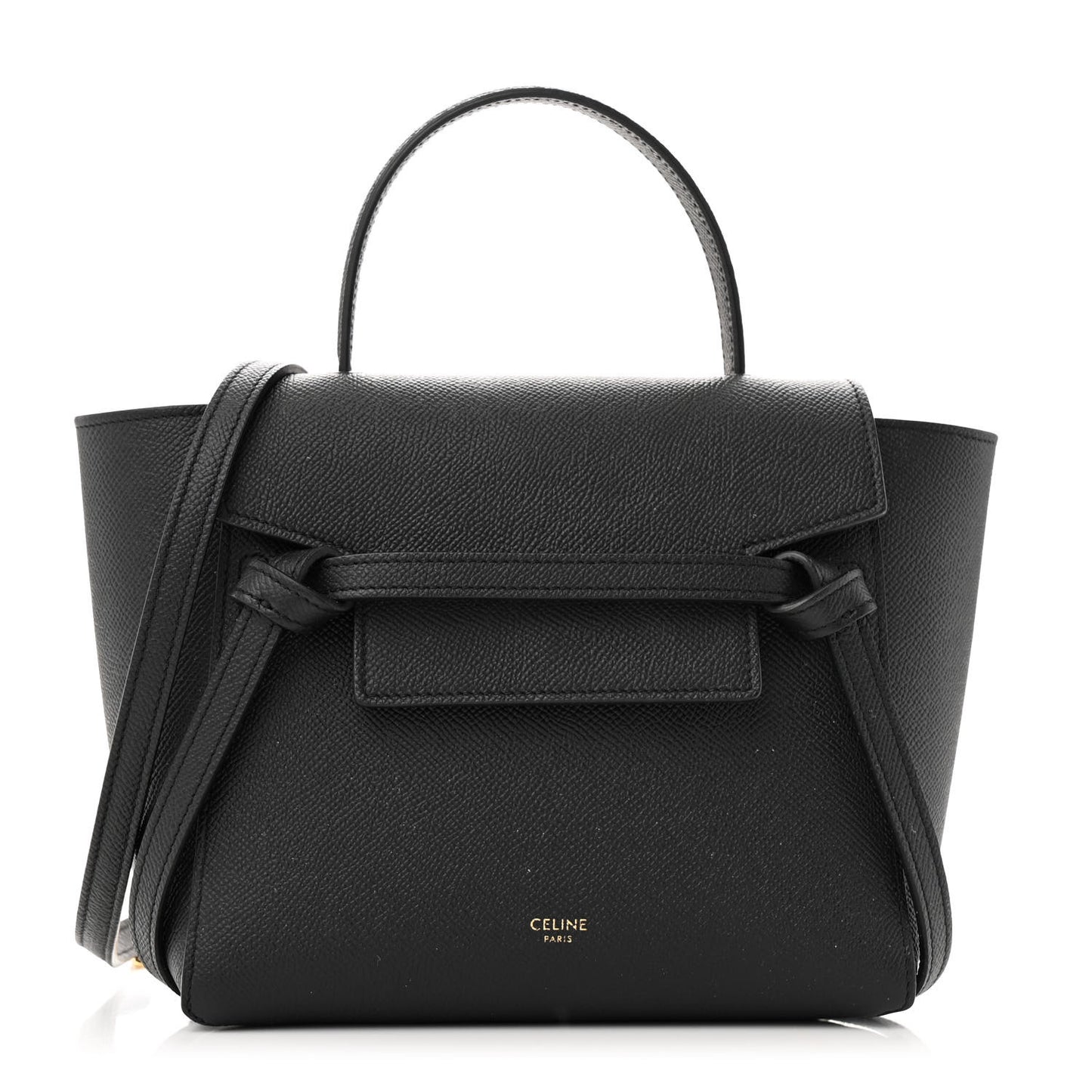 Grained Calfskin Nano Belt Bag Black