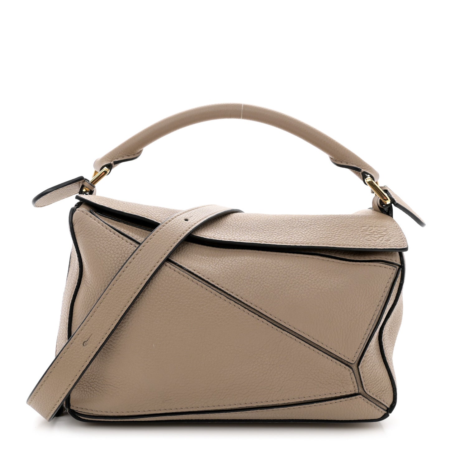 Grained Calfskin Puzzle Bag Mink