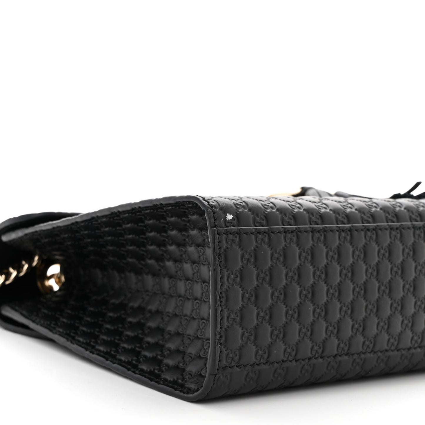 Microguccissima Medium Emily Chain Shoulder Bag Black