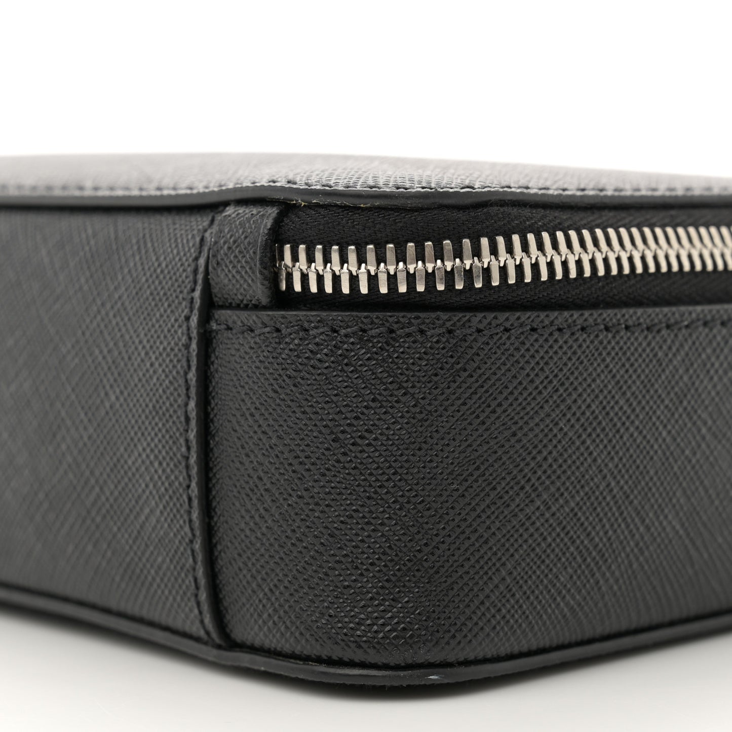 Saffiano Travel Medium Brique Crossbody Bag Black