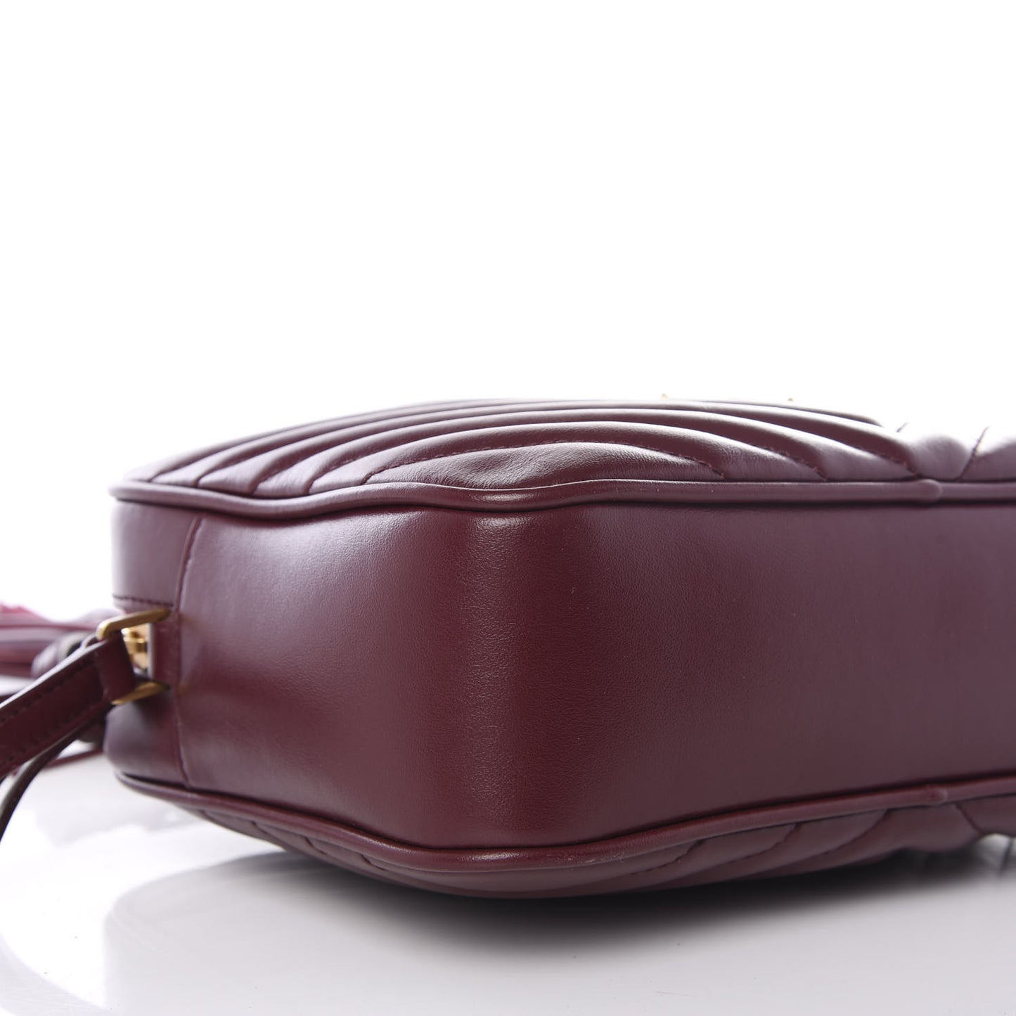 Calfskin Matelasse Monogram Lou Camera Bag Dark Legion Red