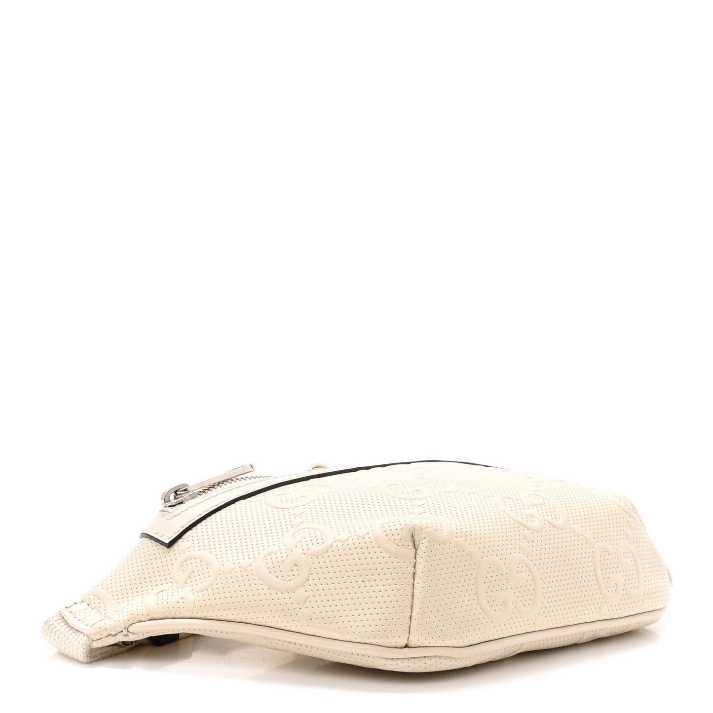 Calfskin GG Tennis Embossed Belt Bag Mystic White