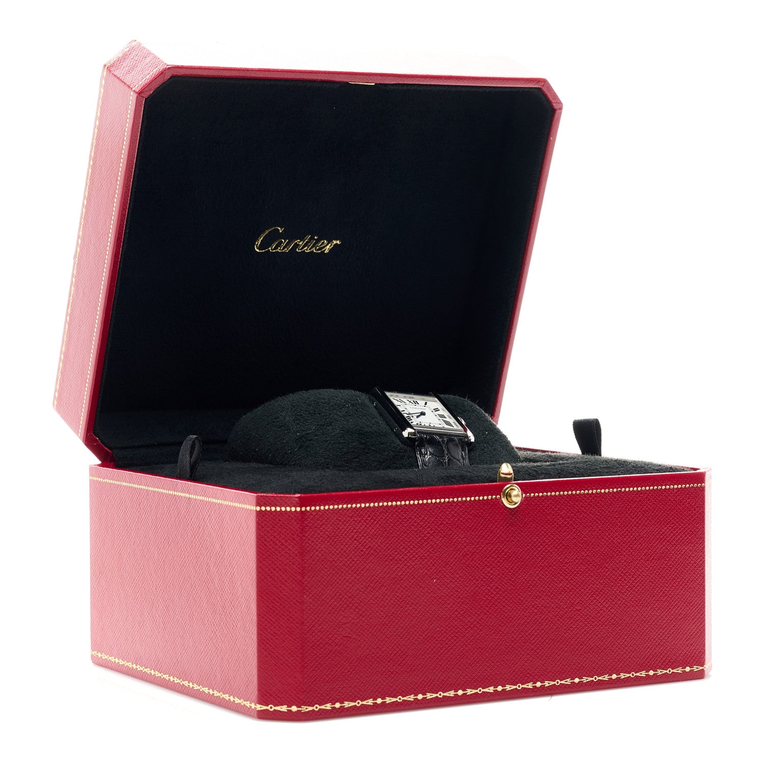 Cartier Stainless Steel Calfskin 24mm Tank Solo Quartz Watch 5 of 5