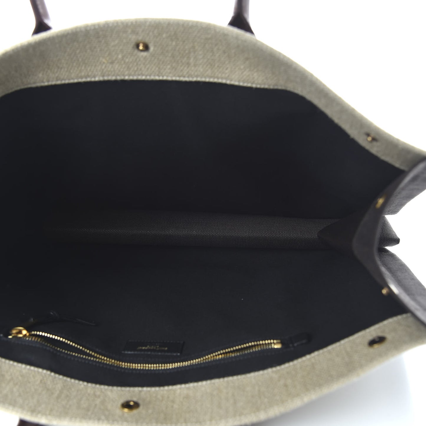 Linen Calfskin Rive Gauche Tote Natural