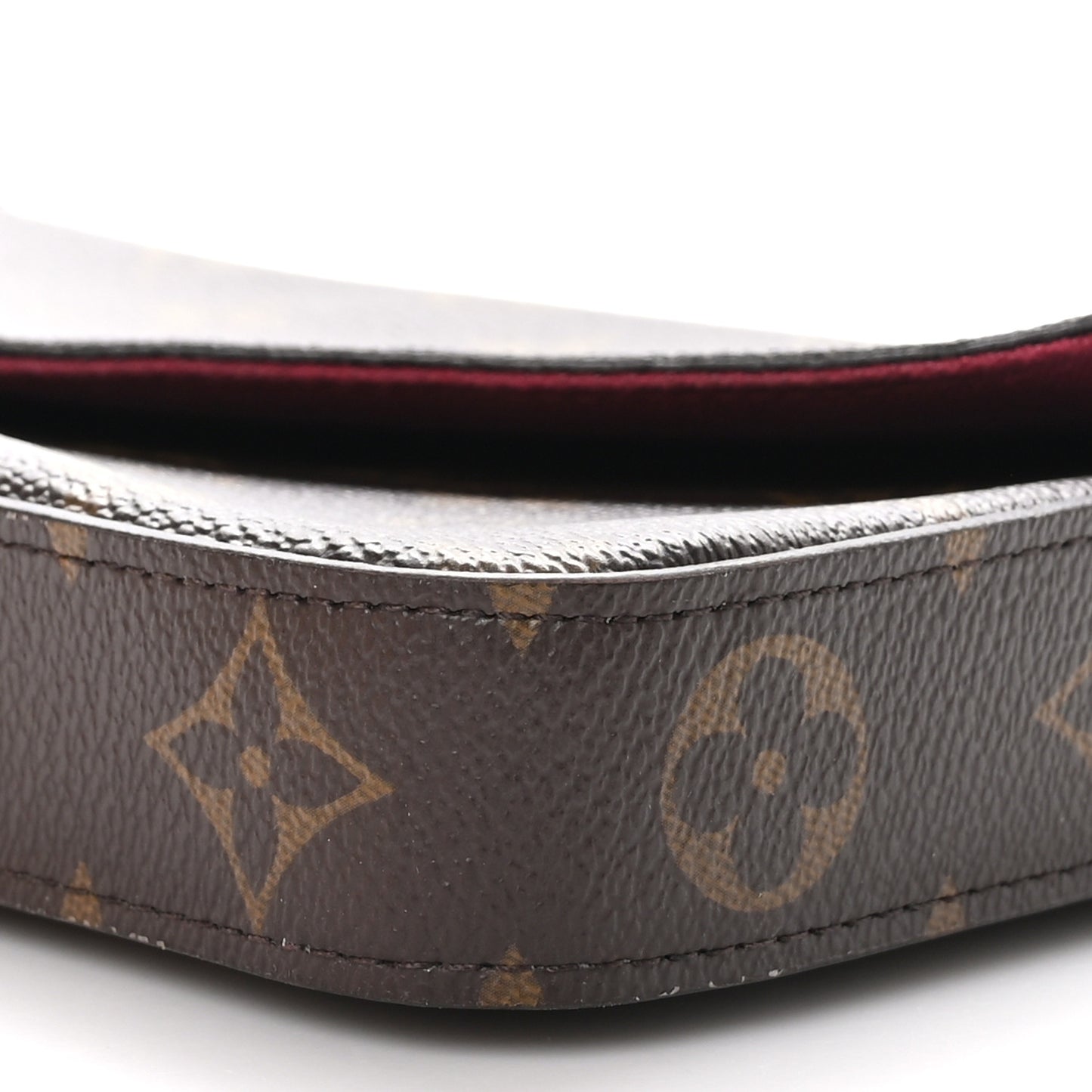 Monogram Pochette Felicie Chain Wallet Fuchsia