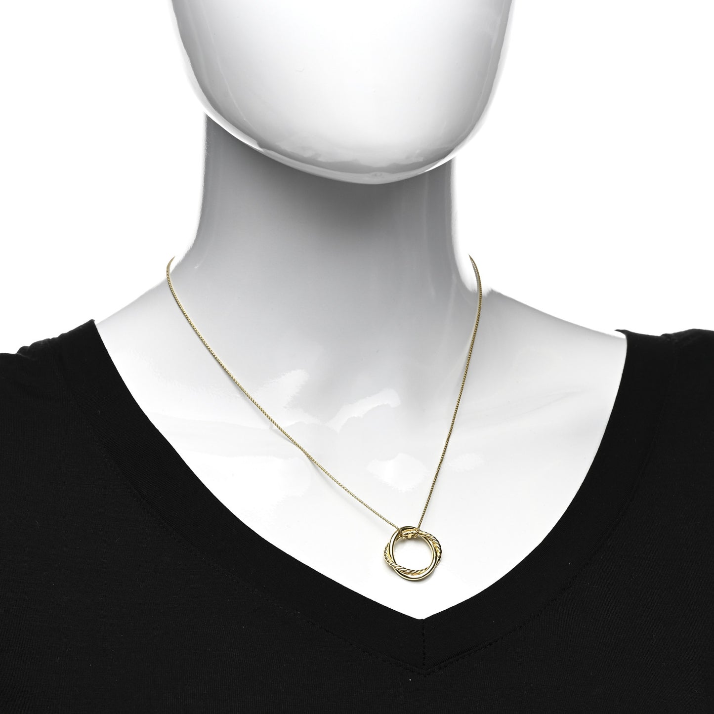 18K Yellow Gold Infinity Pendant Necklace